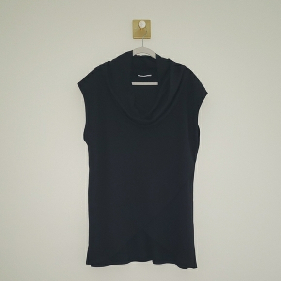 Bryn Walker Women Lavinia Tunic Top Medium Black Cowl Neck Lagenlook Minimalist - Picture 1 of 15